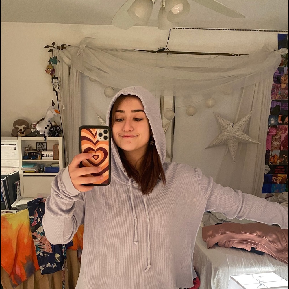 Size medium blue waffle sweatshirt